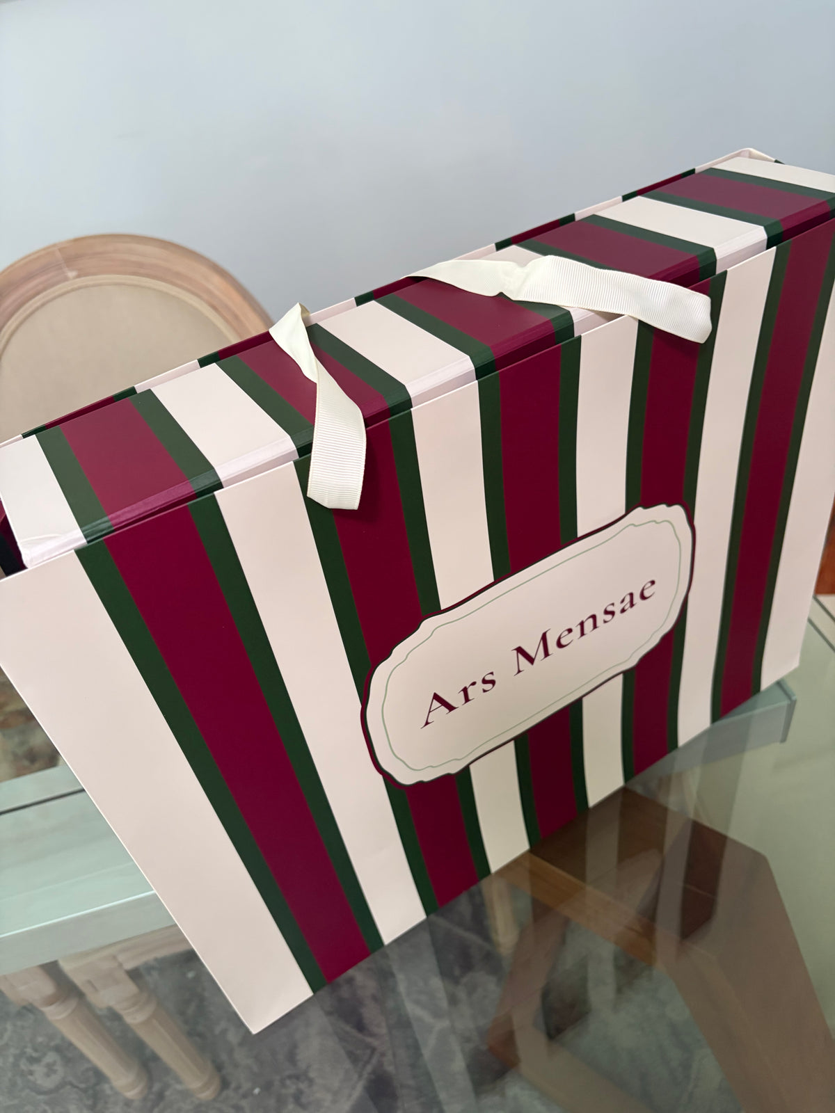 Pack regalo Navidad mesa para 6 · Livia verde oscuro con servilletas y posavasos de lino | Ars Mensae