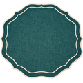 Tovaglietta Livia Verde Scuro · Tovaglietta rotonda smerlata | Ars Mensae