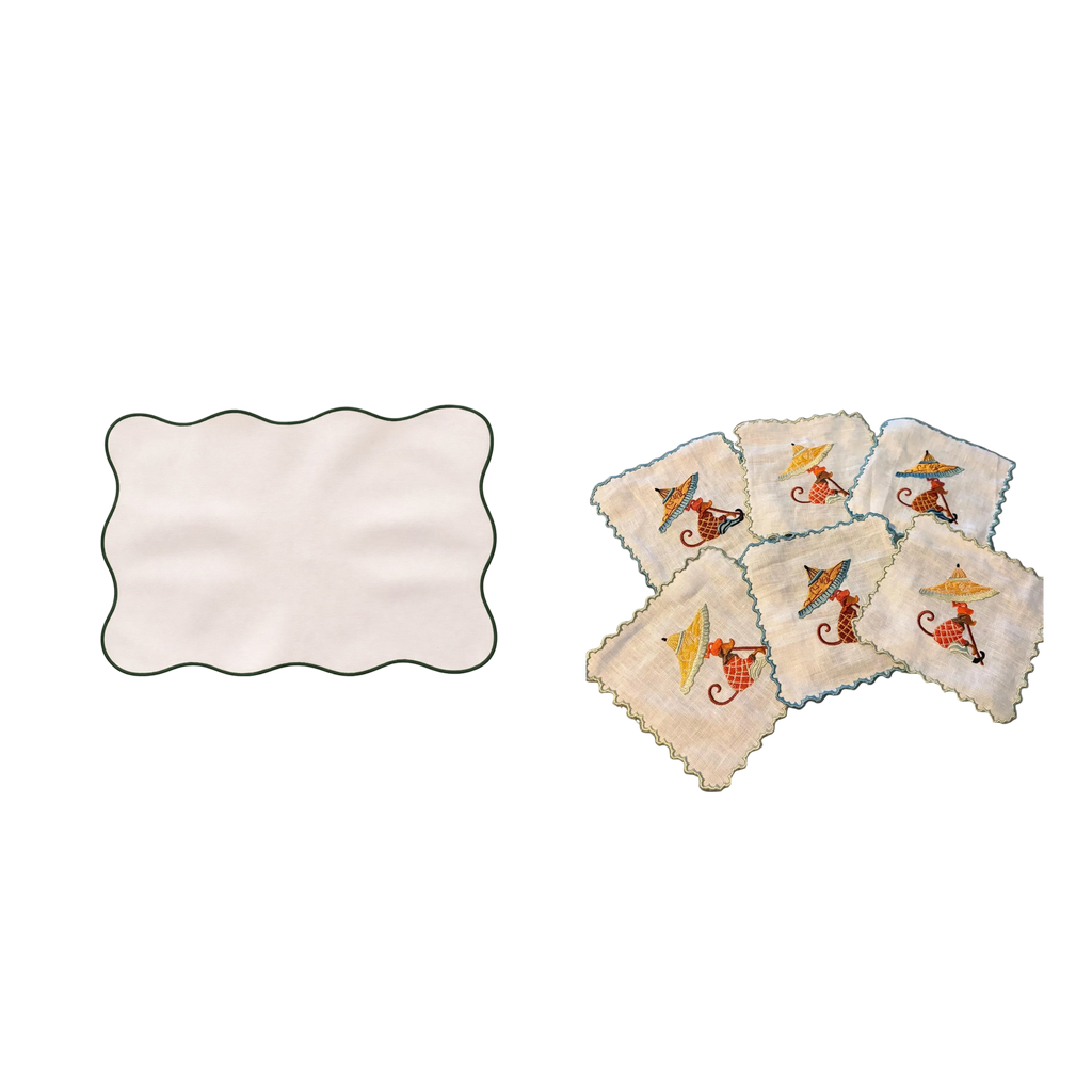 Colección primavera 4x Flavia + servilletas de cóctel · pack mesa primavera Ars Mensae