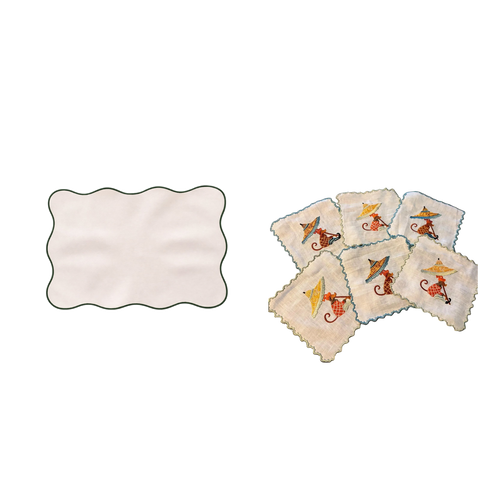Colección primavera 4x Flavia + servilletas de cóctel · pack mesa primavera Ars Mensae